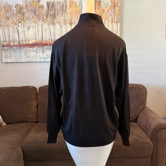 Three Dots Ladies' Quarter Zip Pullover, Black S - Picture 7 of 10